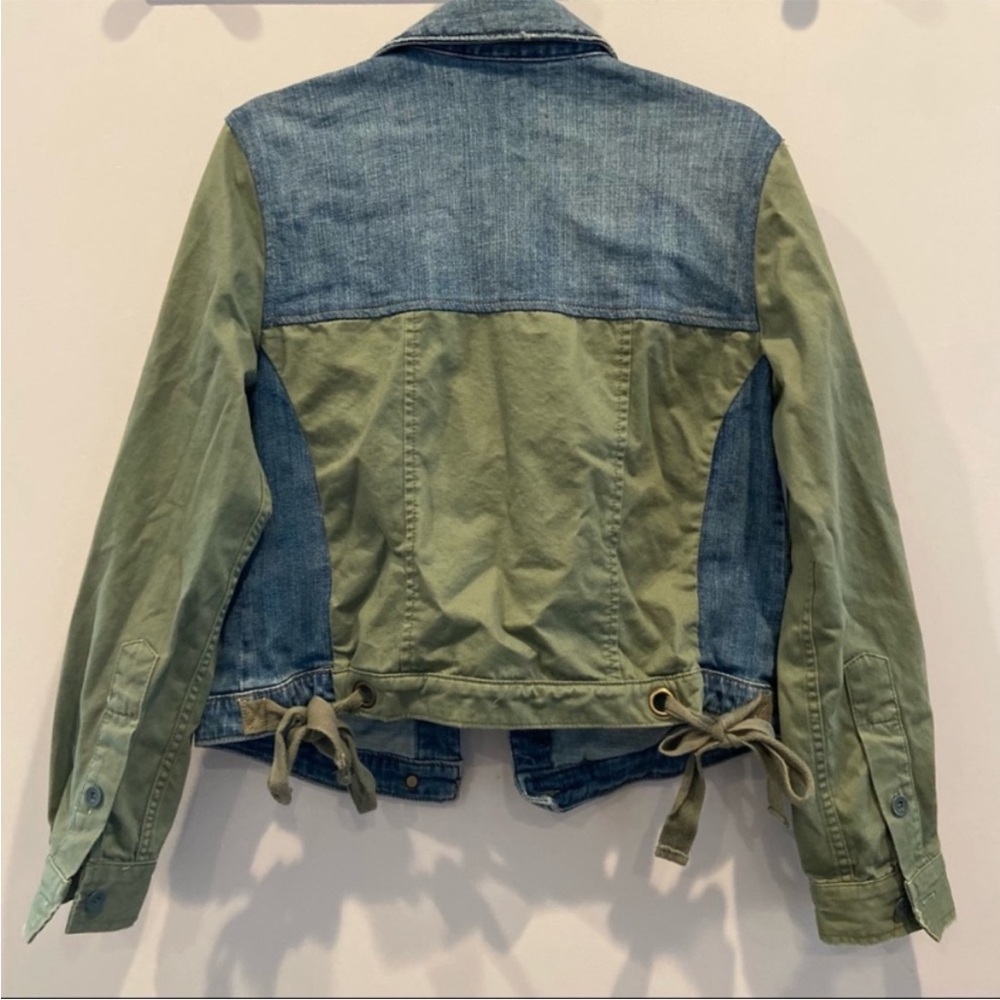 ANTHROPOLOGIE | PILCRO AND THE LETTERPRESS Colorblock Denim Jacket Medium - Picture 6 of 12